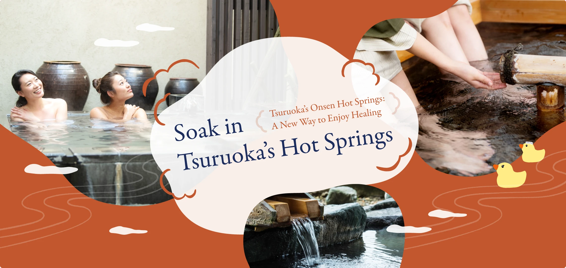 Tsuruoka's Onsen Hot Springs: A New Way to Enjoy Healing. Soak in Tsuruoka's Hot Springs | Soak in Tsuruoka's Hot SpringsYamagata Prefecture has the highest number of nationally designated hot-spring health resorts in Japan, with eight such areas, four of which are located in the city of Tsuruoka – the most of any municipality in Japan.